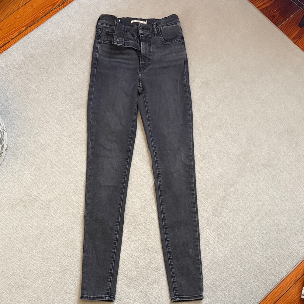 Levi's Mile High Skinny Jeans faded black